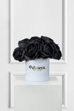 Black Roses Luxe Silk Petal Box: Bold Statement of Dramatic Elegance