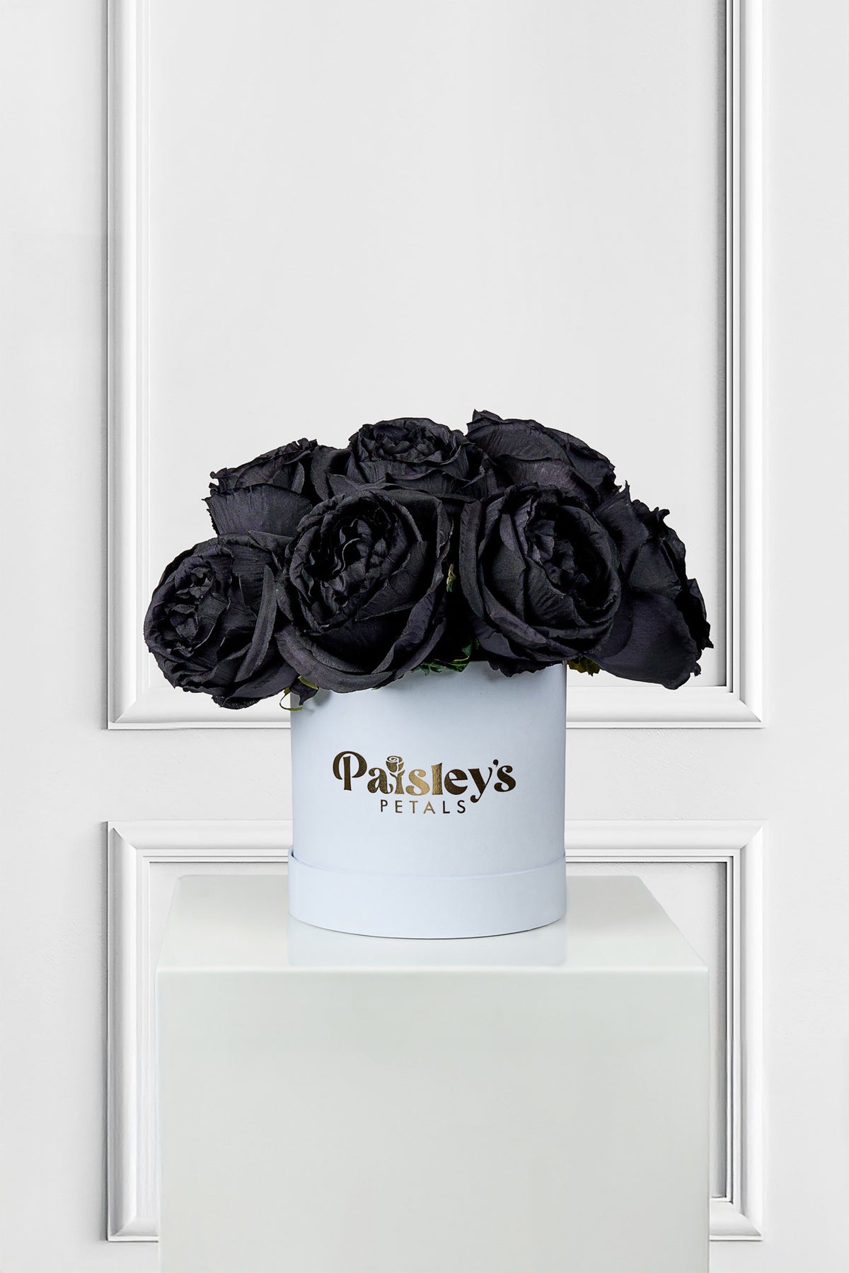 Black Roses Luxe Silk Petal Box: Bold Statement of Dramatic Elegance